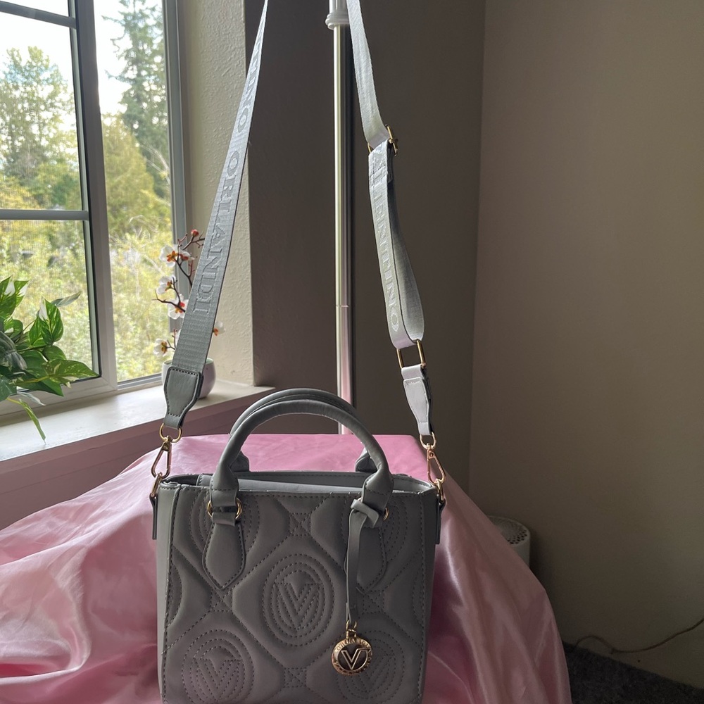 Valentino Orlandi Elegant Gray Shoulder Bag - Picture 3 of 7